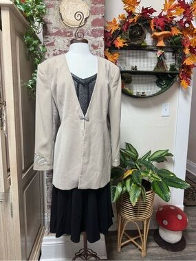 Vintage Rhinestone Beaded Blazer Jacket